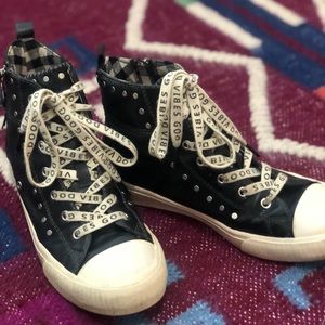 Zara Good Vibes black high tops size EU36/4.5